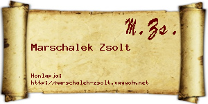 Marschalek Zsolt névjegykártya